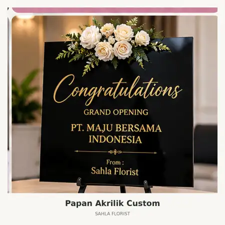 Papan Bunga Akrilik Gunungpuyuh